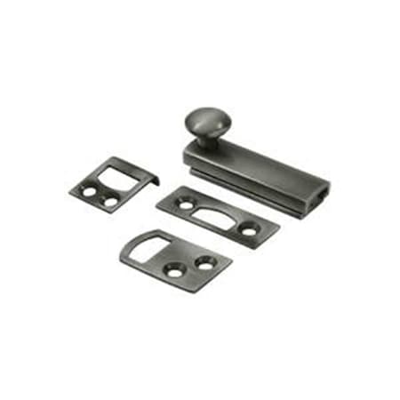 Dendesigns 2 in. Heavy Duty Surface Bolt with Concealed Screw- Antique Nickel - Solid DE3249019